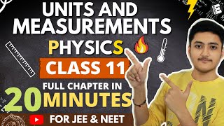 Units and Measurements Class 11  Physics  For JEE amp NEET  Full Revision In 20 Minutes [upl. by Thomasin]