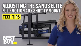 Exploring the Sanus Elite Large FullMotion 4D  SHIFT TV Mount  Tech Tips from Best Buy [upl. by Ecerahc674]