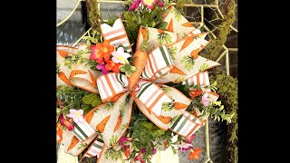 Bow Tutorial with Wreath Decor by Dawn [upl. by Sillert]