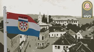 HRVATSKE RATNE ZASTAVE  DERVENTA  Treća bojna Modran  Zastava  Croatian war flags  2024 [upl. by Rodnas861]