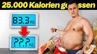 So viel habe ich durch die 25000 Kalorien Challenge zugenommen [upl. by Ameehsat]