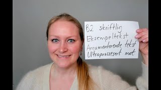 Video 1113 Argumenterende tekst B2 nivå om ultraprosessert mat  Karense kommenterer [upl. by Naillik578]