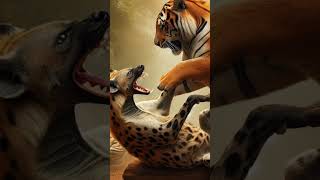 Tiger vs crocodile animalbeartigerhyena animal animals tiger tigers vs shorts short [upl. by Ynalem]