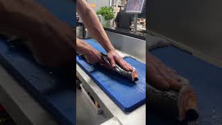 Filleting a whole Salmon WesterRoss at The Fish Shop [upl. by Frederick636]