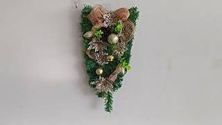 Artificial Outdoor Xmas Decor Pre lit Christmas Teardrop Swag Decorating Mailbox Wreath amp Garland [upl. by Secnirp]