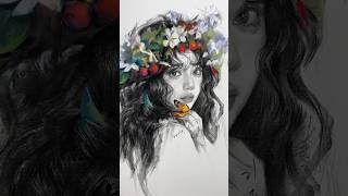 Portrait Drawing Timelaps portraitdrawing apt shorts [upl. by Aicineohp]