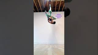 New day new aerial hammock belay aerialist aerialhammock aerialsilks tricks cirquedusoleil [upl. by Abisia]