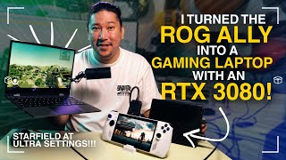 Convert the ROG Ally into an RTX 3080powered Gaming Laptop [upl. by Stier]