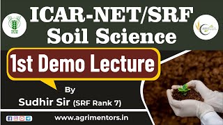 ICAR  NETSRF amp JRF Soil Science  Physical Soil Science  1st Demo Lecture [upl. by Dominga]