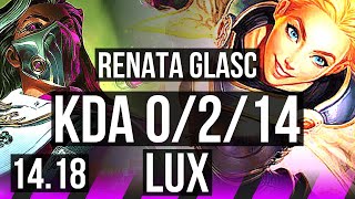 RENATA GLASC amp Kalista vs LUX amp Caitlyn SUP  0214  EUW Challenger  1418 [upl. by Novyart821]