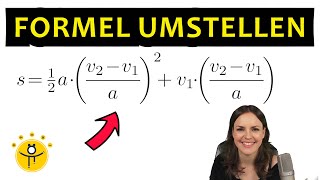 Physikalische FORMEL UMSTELLEN – schwierige Gleichung nach Variablen auflösen Physik [upl. by Annadiana]