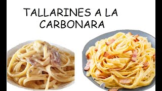 TALLARINES A LA CARBONARA FÁCIL Y RÁPIDO [upl. by Neenahs]