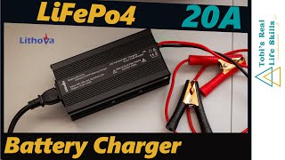 Lithova LiFePo4 20A Battery Charger  12V Battery [upl. by Ahgiel]