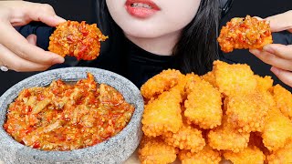 NGILER ASMR NUGGET KANZLER SAMBEL GEPREK PEDAS 🔥 UNTUK BUKA PUASA  MUKBANG ASMR INDONESIA [upl. by Adniled]