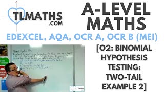 ALevel Maths O206 Binomial Hypothesis Testing TwoTail Example 2 [upl. by Rosenquist24]