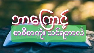 ဘာကြောင့် စာစီစာကုံးသင်ရတာလဲ [upl. by Aiksa981]