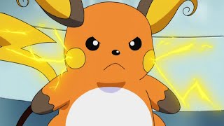 Ashs Pikachu Evolves Into Raichu [upl. by Kinghorn703]