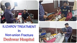 ILIZAROV TREATMENT IN Nonunion FRACTURE ilizarovsurgery tibiafracturerecovery [upl. by Nagaem]