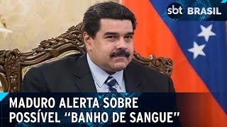 Maduro diz que se não for reeleito haverá “banho de sangue” na Venezuela  SBT Brasil 180724 [upl. by Enairda458]