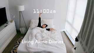 Living Alone Diaries  Back at my NY apartment cooking and eating a lot working out haul [upl. by Pry]