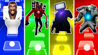 Skibidi toilet Vs Titan Speakerman Vs TvMan Titan Vs Cameraman  Tiles Hop EDM Rush [upl. by Ahsiugal923]