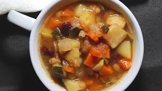 Easy Vegan Italian Garbanzo Bean Soup Recipe [upl. by Chloras]