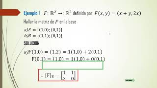 CLASE 14 MATRICES Y OPERADORES LINEALES [upl. by Homovec]