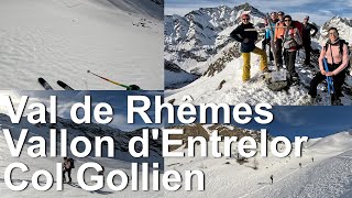 Le Col Gollien Vallon dEntrelor Val de Rhêmes Vallée dAoste ski de randonnée montagne [upl. by Idnam]