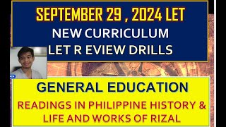 GENERAL EDUCATION SOCIAL SCIENCE SEPTEMBER 2024 LET REVIEW DRILLS [upl. by Ardnuassac]