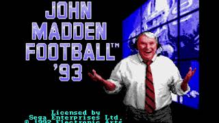 John Madden Football 93 SEGA Genesis  Game Intro [upl. by Euqram796]