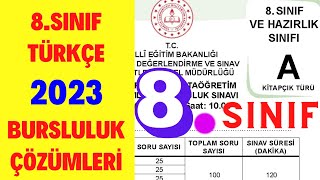 Bursluluk sınavı soruları 8sınıf 8sınıf bursluluk sınavı çıkmış sorular 8sınıf Türkçe [upl. by Edlitam]