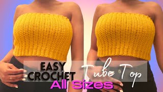 Easy ribbed crochet tube top  Easy Crochet top tutorial How to crochet tube top TheCrochetHermit [upl. by Enailil491]