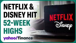 Netflix Disney stocks hit 52week highs Heres why analysts remain bullish [upl. by Wylen]