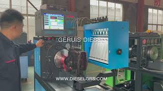 MINI 8 cylinder diesel fuel injection pump test bench with computer controller [upl. by Ijneb]