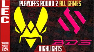 VIT vs BDS Highlights ALL GAMES  LEC Spring Playoffs 2024 Upper R2  Team Vitality vs Team BDS [upl. by Ninazan550]