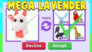 Trading FIRST MEGA LAVENDER DRAGON in Adopt Me [upl. by Margaux337]