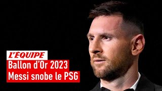 Messi snobe le PSG pendant son discours au Ballon dOr 2023  Un choix logique ou offensant [upl. by Chavez]