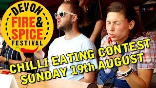 Chilli Eating Contest  Sunday 19th August  Devon Fire amp Spice Festival [upl. by Oeht]