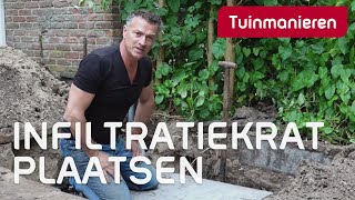 Infiltratiekrat in een natte tuin plaatsen  Tuinmanieren [upl. by Newell766]