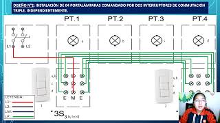 6 INTERRUPTORES DE CONMUTACIÓN TRIPLE METODO DEL ALAMBRADO [upl. by Myo]