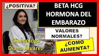 BETA HCG HORMONA DEL EMBARAZO POR GINECOLOGA DIANA ALVAREZ [upl. by Irat]