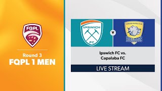 FQPL 1 Men Round 3  Ipswich FC vs Capalaba FC [upl. by Ellerred222]