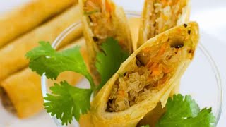 Spring Roll Recipe Ramadan Iftar Recipe Spring Chicken Snacks Chicken Snacks Recipe rollerskating [upl. by Mutat]