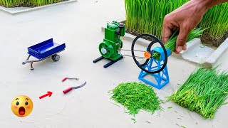 diy tractor chaff cutter machine science project KeepMini [upl. by Eardna]