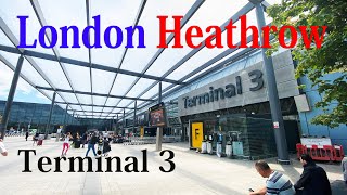 【Airport Tour】2023 London Heathrow Airport Terminal 3 Checkin and Arrival Area [upl. by Llehcim]