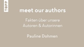 7 Fragen an unsere TOPPAutorin Pauline Dohmen [upl. by Pope]