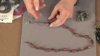 Beads Baubles and Jewels  Make Quick Knotted Necklace with Gemstone Beads and Leather [upl. by Stargell]