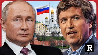 Tucker Carlson caught INVADING Russia to interview Putin Neocons CRY  Redacted w Clayton Morris [upl. by Ekoorb]