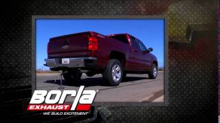 BORLA Borla Exhaust  Engine Sound Comparison 2014 Silverado amp Sierra [upl. by Aniv]