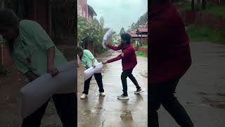 Cute Pillow Fight🥰PRITHIVI vs NILA♥️ nellai360 youtubeshorts [upl. by Oiragelo892]